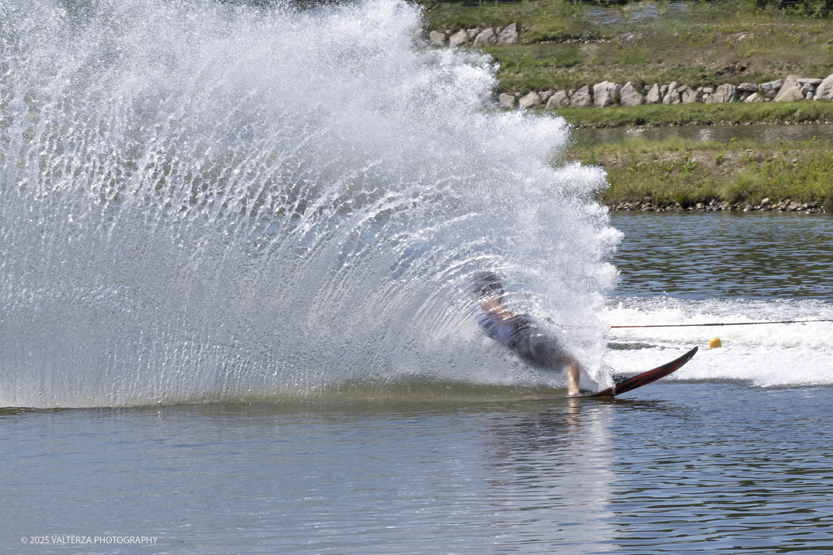 _G5A8893.jpg - 31/08/2025. Novara Italy. 2025 IWWF World Open Waterski Championships at Parco Nautico del Sesia.  Open Menâ€™s Slalom . The athlete   Gold medal Smith Nate U.S.A.