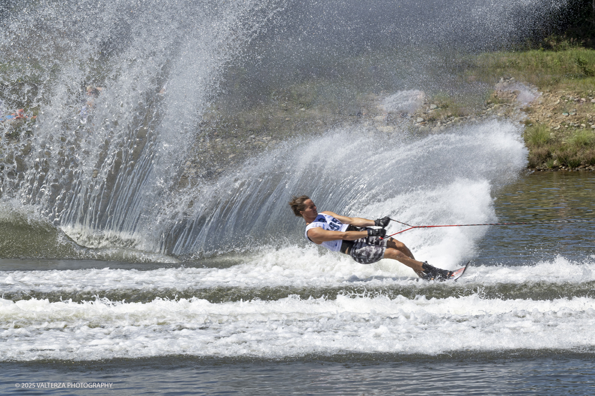 _G5A8913.jpg - 31/08/2025. Novara Italy. 2025 IWWF World Open Waterski Championships at Parco Nautico del Sesia.  Open Menâ€™s Slalom . The athlete   Gold medal Smith Nate U.S.A.