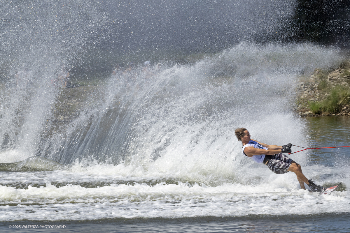 _G5A8916.jpg - 31/08/2025. Novara Italy. 2025 IWWF World Open Waterski Championships at Parco Nautico del Sesia.  Open Menâ€™s Slalom . The athlete   Gold medal Smith Nate U.S.A.