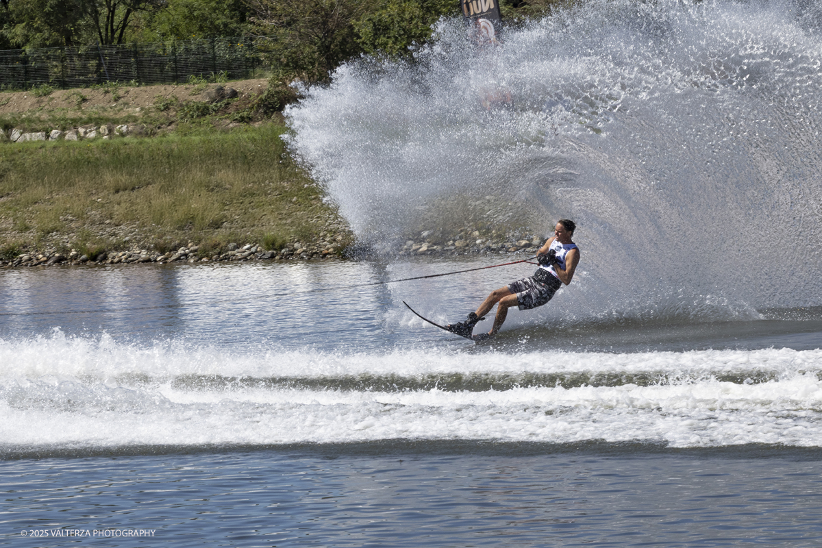 _G5A8992.jpg - 31/08/2025. Novara Italy. 2025 IWWF World Open Waterski Championships at Parco Nautico del Sesia.  Open Menâ€™s Slalom . The athlete   Gold medal Smith Nate U.S.A.