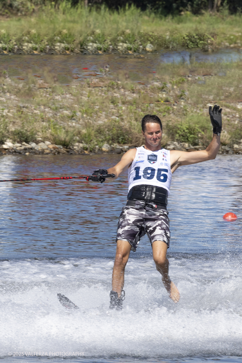 _G5A9108.jpg - 31/08/2025. Novara Italy. 2025 IWWF World Open Waterski Championships at Parco Nautico del Sesia.  Open Menâ€™s Slalom . The athlete   Gold medal Smith Nate U.S.A.