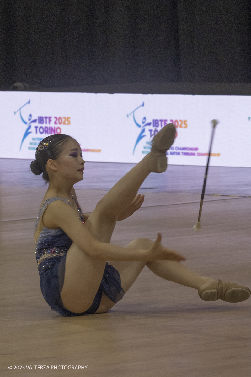 _G5A1610.jpg - 09/08/2025. Torino. Campionato del mondo di Twirling!  â€œ2025 IBTF "Technical Baton Twirling Championship, August 8 - August 10  â€œLâ€™esibizione della campionessa  giapponese   Saaya NAKAMURA nella specialitÃ  â€œArtistic twirl Jr. women World