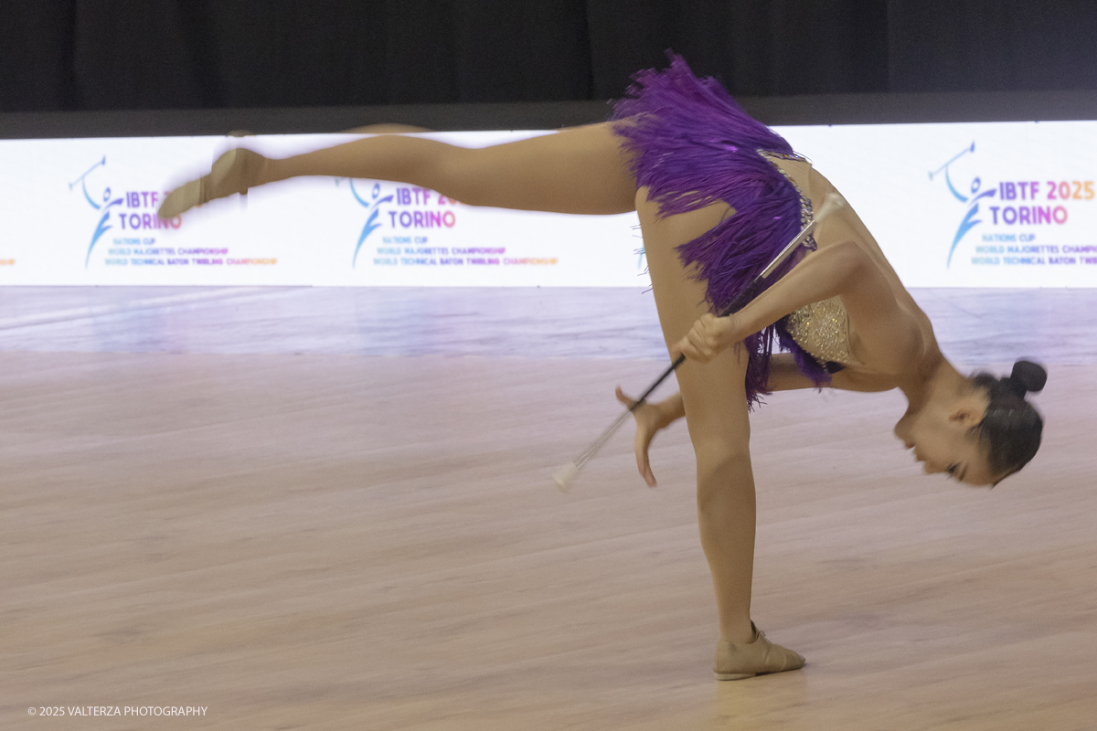 _G5A6189.jpg - 09/08/2025. Torino. Campionato del mondo di Twirling!  â€œ2025 IBTF "Technical Baton Twirling Championship, August 8 - August 10  â€œLâ€™esibizione della campionessa  giapponese Riko YABUTA nella specialitÃ  â€œArtistic twirl Jr. women World