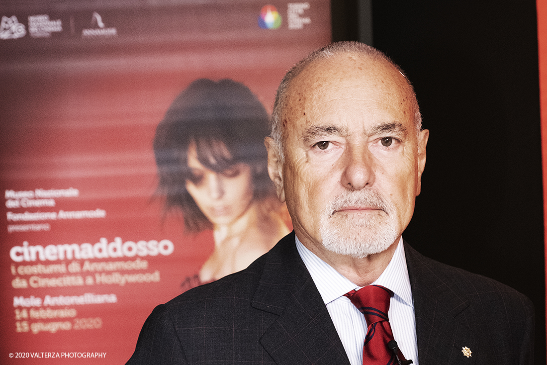 _DSF4828.jpg - 13/02/2020.Torino. In occasione del progetto "Torino cittÃ  del cinema 2020 . Un film lungo un anno"  Il Museo nazionale del Cinema presenta in anteprima asssoluta una mostra dove cinema, arte, moda si fondono per celebrare la straordinaria Sartoria Annamode. Nella foto Enzo Ghigo, presidente Museo Nazionale del Cinema.