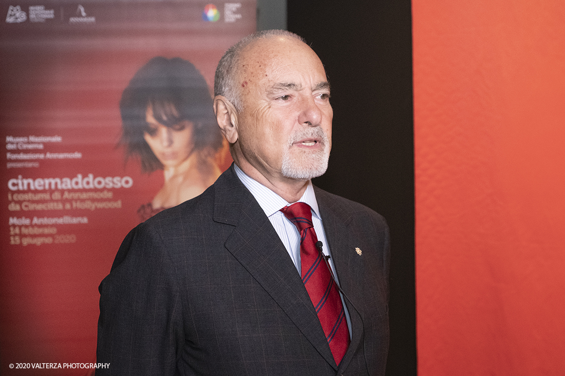 _DSF4833.jpg - 13/02/2020.Torino. In occasione del progetto "Torino cittÃ  del cinema 2020 . Un film lungo un anno"  Il Museo nazionale del Cinema presenta in anteprima asssoluta una mostra dove cinema, arte, moda si fondono per celebrare la straordinaria Sartoria Annamode. Nella foto Enzo Ghigo, presidente Museo Nazionale del Cinema.