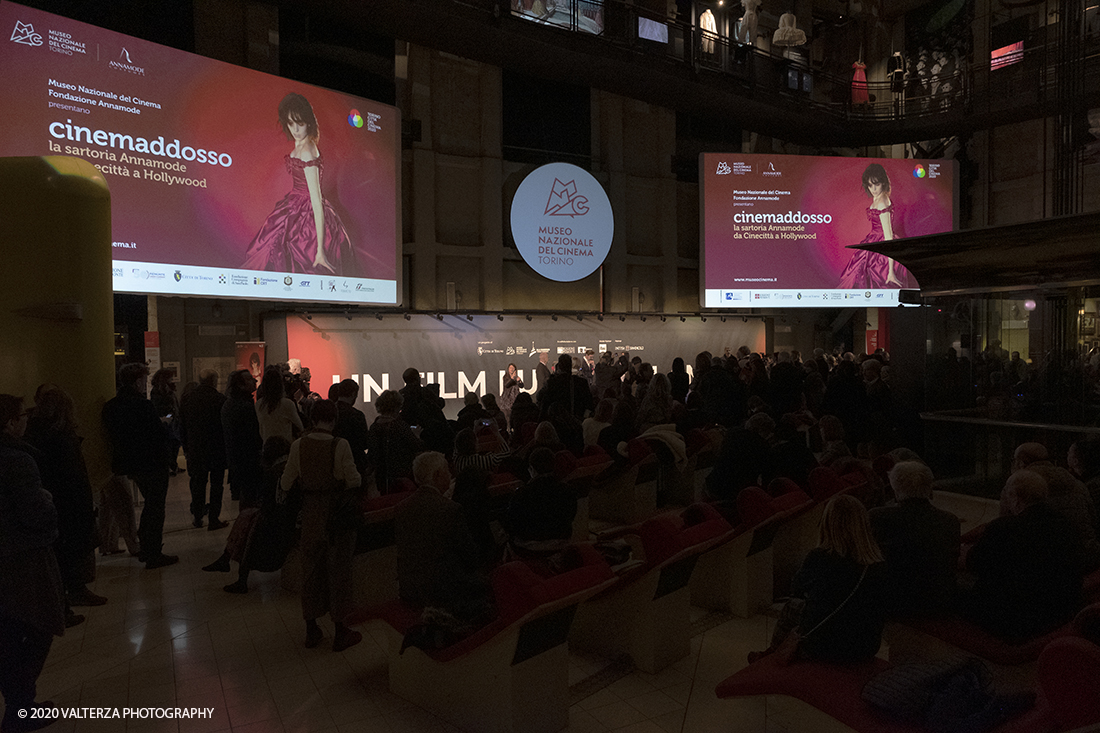 _DSF5074.jpg - 13/02/2020.Torino. In occasione del progetto "Torino cittÃ  del cinema 2020 . Un film lungo un anno"  Il Museo nazionale del Cinema presenta in anteprima asssoluta una mostra dove cinema, arte, moda si fondono per celebrare la straordinaria Sartoria Annamode. Nella foto un momento dell'inaugurazione della mostra.