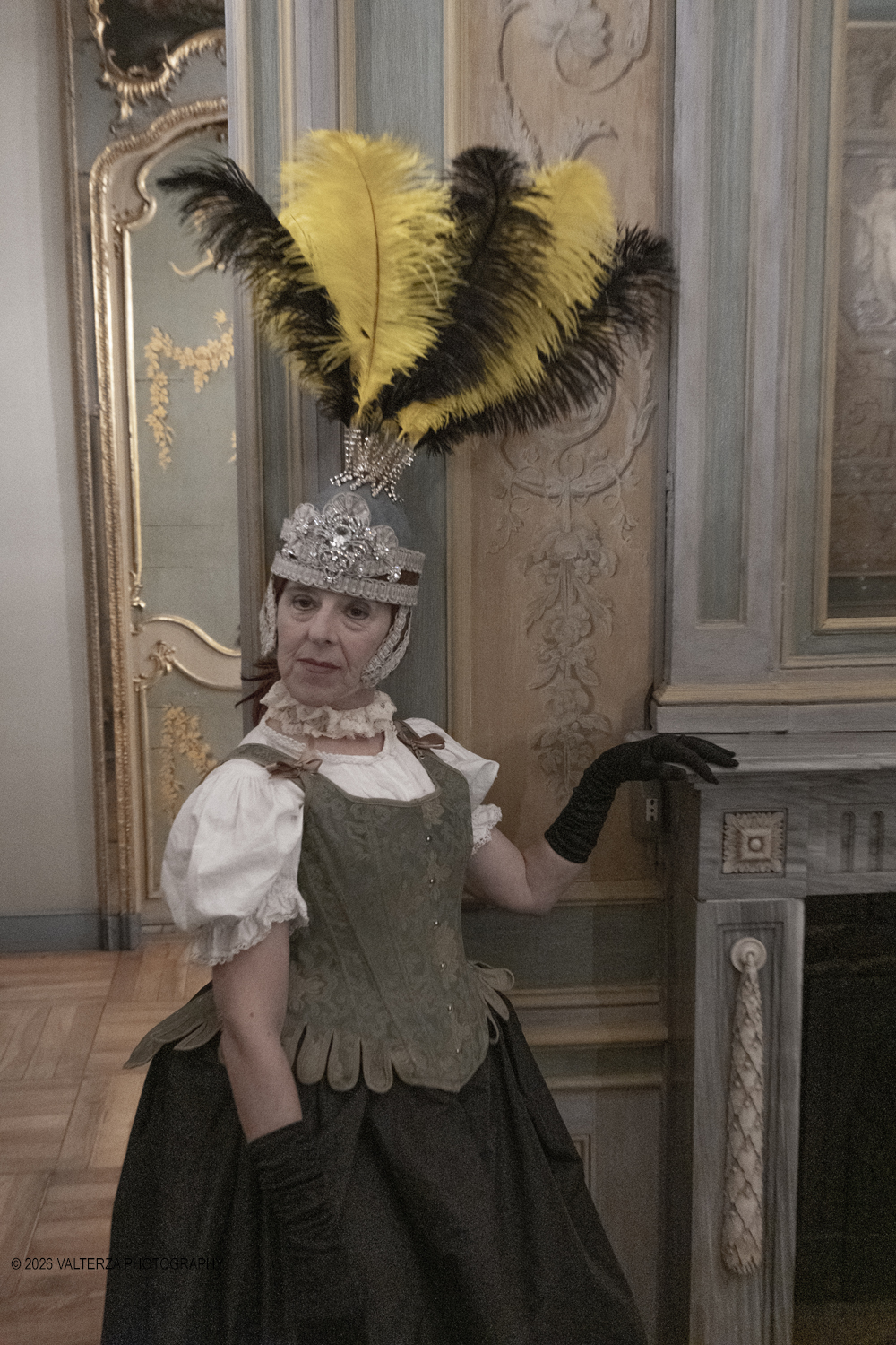 DSCF2078.jpg - 17/02/2026. Torino. A Palazzo Barolo nel Salone delle Feste, e' andato in scena Carnevale Barocco - Musica & Cioccolato, uno spettacolo che intreccia storia, musica e gusto a chiusura della manifestazione. Nella foto rievocatori   della manifestazione