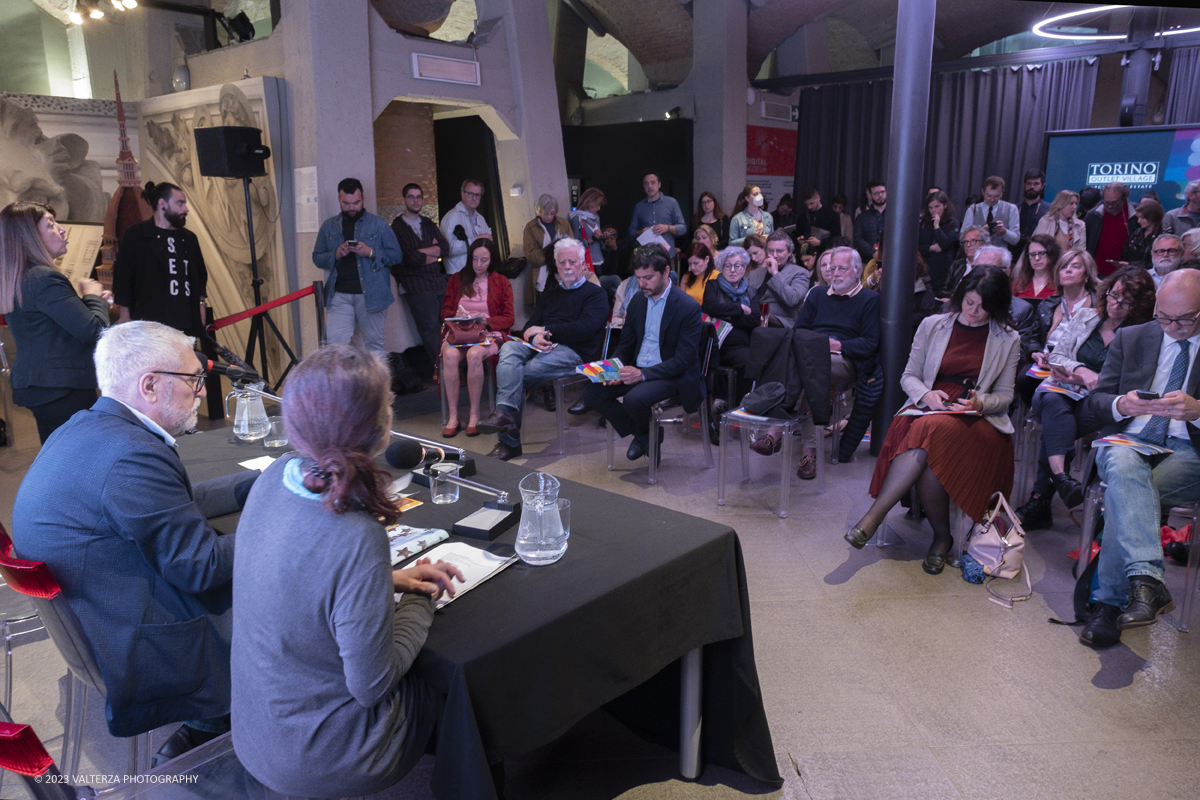 _DSF4488.jpg - 29/05/2023. Torino.,Museo del cinema. Il Festival CinemAmbiente nasce a Torino nel 1998 con l'obiettivo di presentare i migliori film ambientali a livello internazionale. Nella foto Lia Furxhi, curatrice presenta  il programma della 26^ edizione del Festival dell' Ambiente
