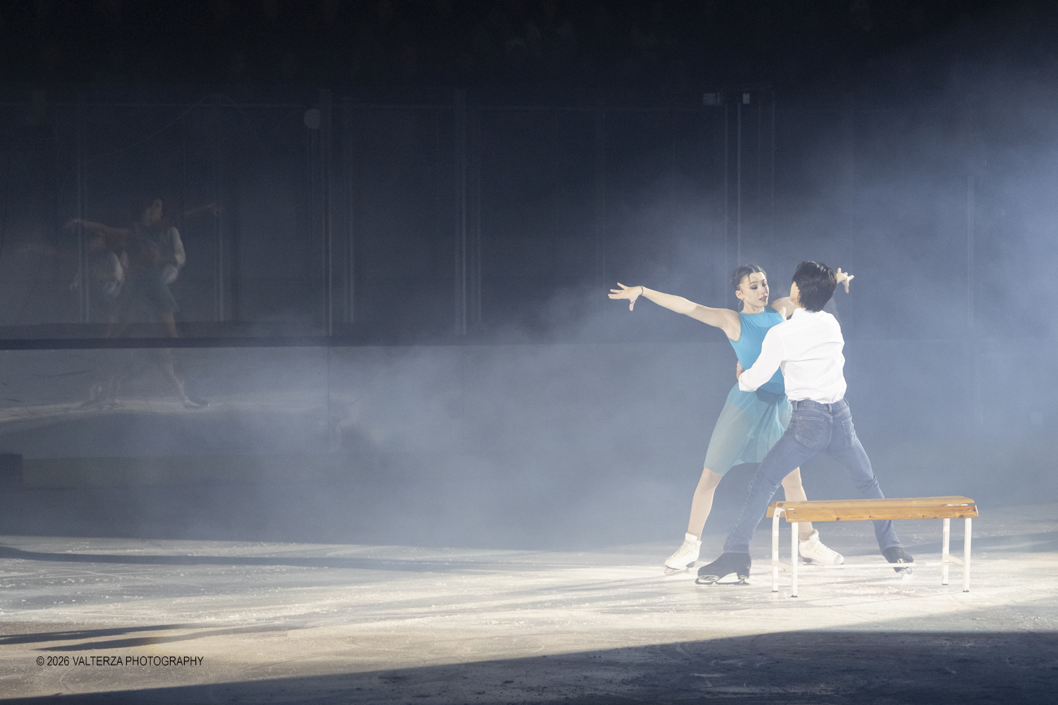 _Z3A2099.jpg - 16/01/2026. Torino. " Dreams on Ice" La storia di Dreams on Ice (edizione 2026) Ã¨ concepita come un racconto emozionale che celebra la fantasia dei bambini. Nella foto esibizione della coppia di pattinaggio artistico formata da Arianna Soldati (14 anni) e Nicholas Tagliabue (19 anni)