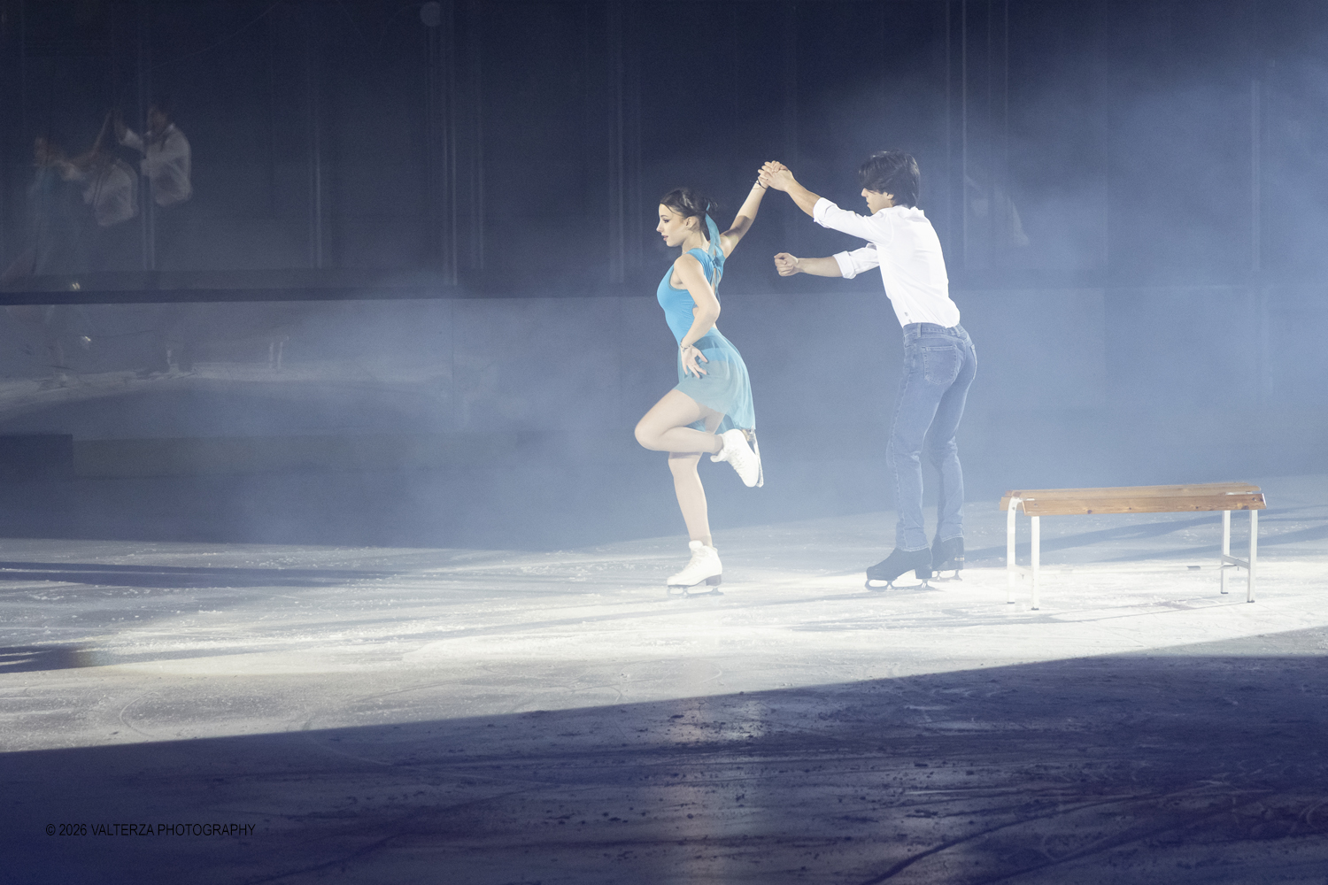 _Z3A2120.jpg - 16/01/2026. Torino. " Dreams on Ice" La storia di Dreams on Ice (edizione 2026) Ã¨ concepita come un racconto emozionale che celebra la fantasia dei bambini. Nella foto esibizione della coppia di pattinaggio artistico formata da Arianna Soldati (14 anni) e Nicholas Tagliabue (19 anni)
