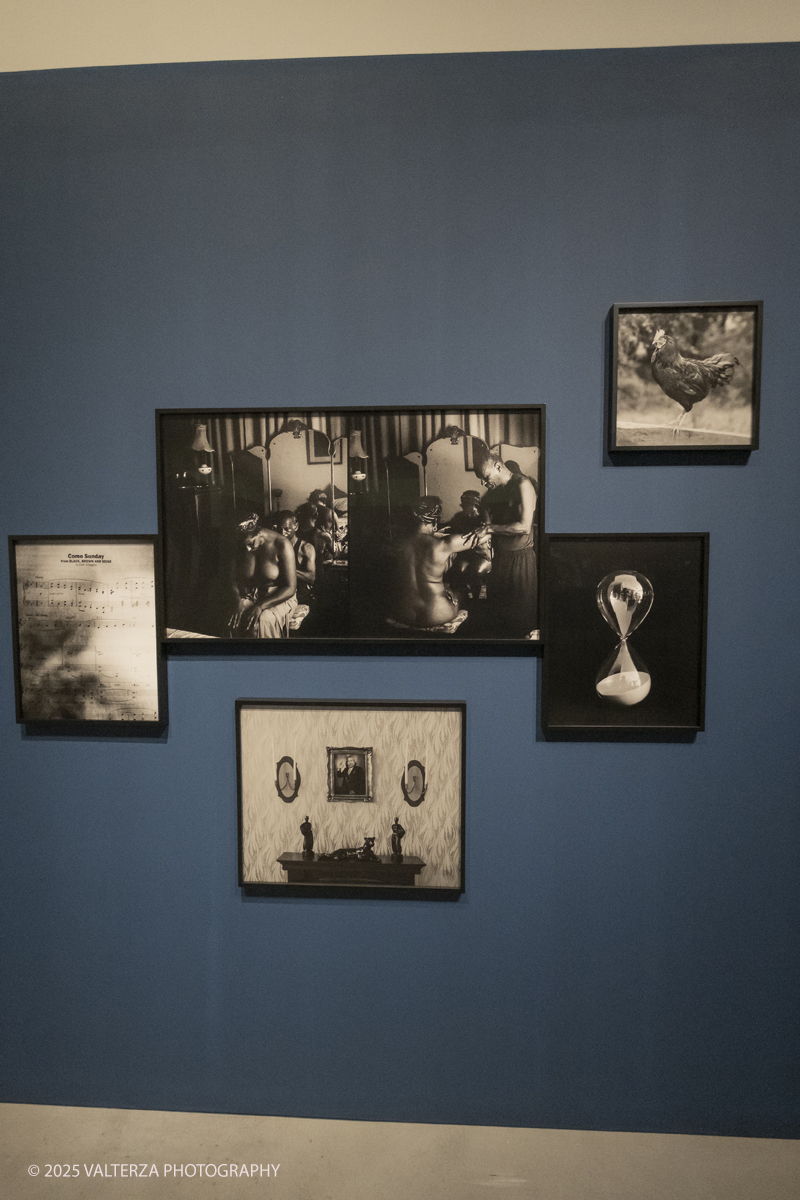 DSCF0147.jpg - 16/04/2025. Torino. EXPOSED Torino Foto Festival.  Carrie Mae Weems and Sarah Meister presented â€œCarrie Mae Weems. The Heart of the Matterâ€�, a major new exhibition that is part of EXPOSED 2025, dedicated to the renowned American artist. Into the picture  â€œPreachâ€�, traces African American religion and spirituality across generations sponsored by Gallerie d'Italia