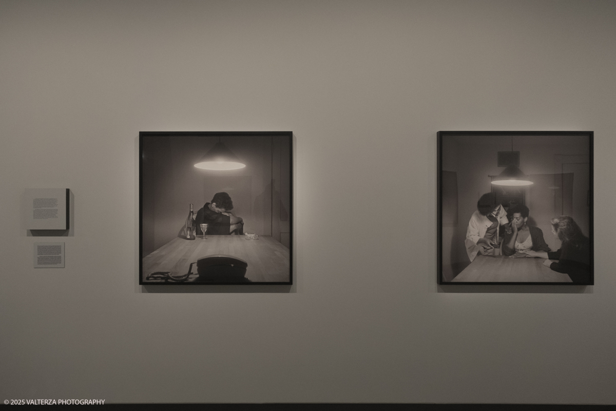 _DSF6836.jpg - 16/04/2025. Torino. EXPOSED Torino Foto Festival.  Carrie Mae Weems and Sarah Meister presented â€œCarrie Mae Weems. The Heart of the Matterâ€�, a major new exhibition that is part of EXPOSED 2025, dedicated to the renowned American artist. Into the picturepart of the exhibition devoted to the Kitchen Table Series