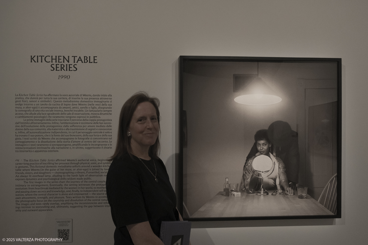 _DSF6881.jpg - 16/04/2025. Torino. EXPOSED Torino Foto Festival.  Carrie Mae Weems and Sarah Meister presented â€œCarrie Mae Weems. The Heart of the Matterâ€�, a major new exhibition that is part of EXPOSED 2025, dedicated to the renowned American artist. Into the picture the curator of the exxhibition Sarah Meister
