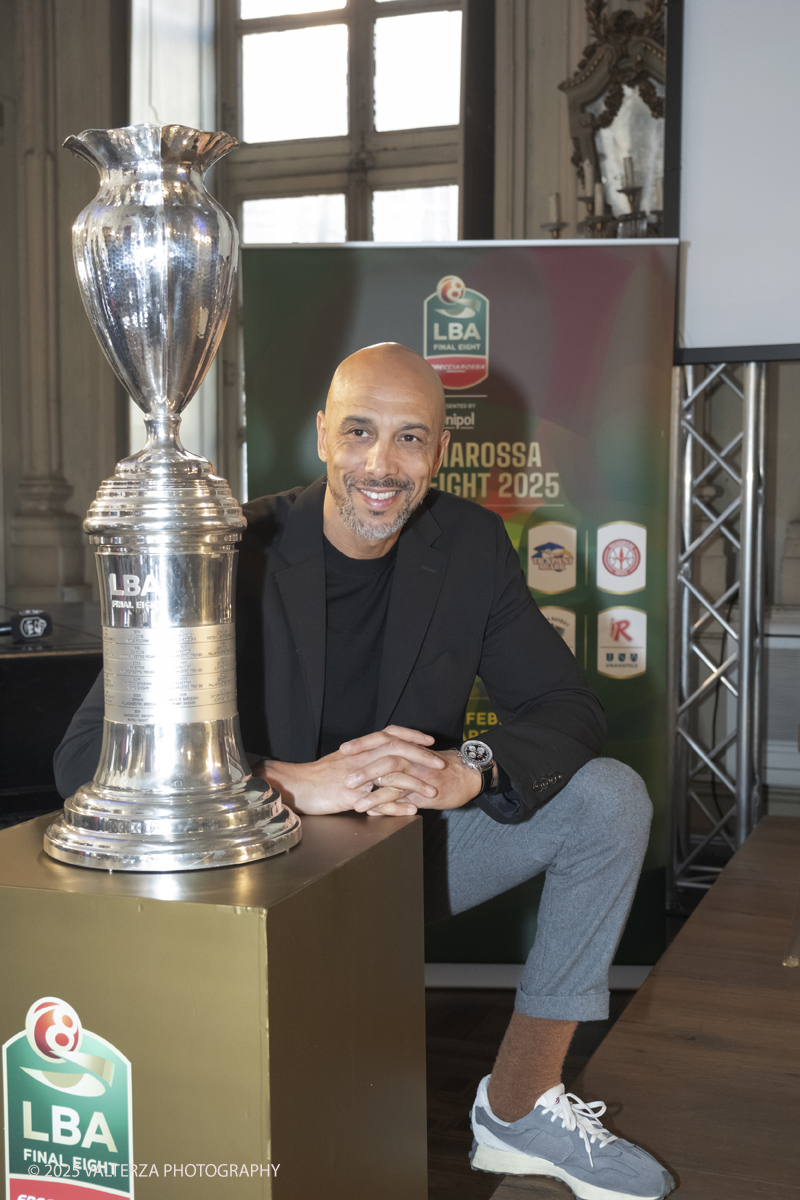 _DSF5389.jpg - Turin, Italy, February 05, 2025: Carlton Myers Ambassador Frecciarossa Final Eight 2025 takes part in the press conference to present the FRECCIAROSSA FINAL EIGHT 2025 basketball cup
