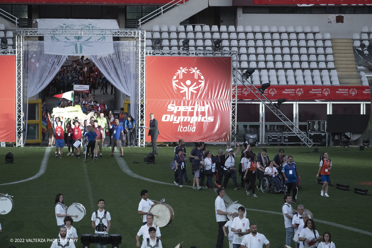 _DSF5298.jpg - 5/06/2022. Torino. Si sono aperti ufficialmente i XXXVII Giochi Nazionali Estivi Special Olympics di Torino 2022, la piÃ¹ grande manifestazione sportiva dedicata a persone con disabilitÃ  intellettive mai realizzata in Italia con 3000 atleti e 20 discipline sportive. Nella foto