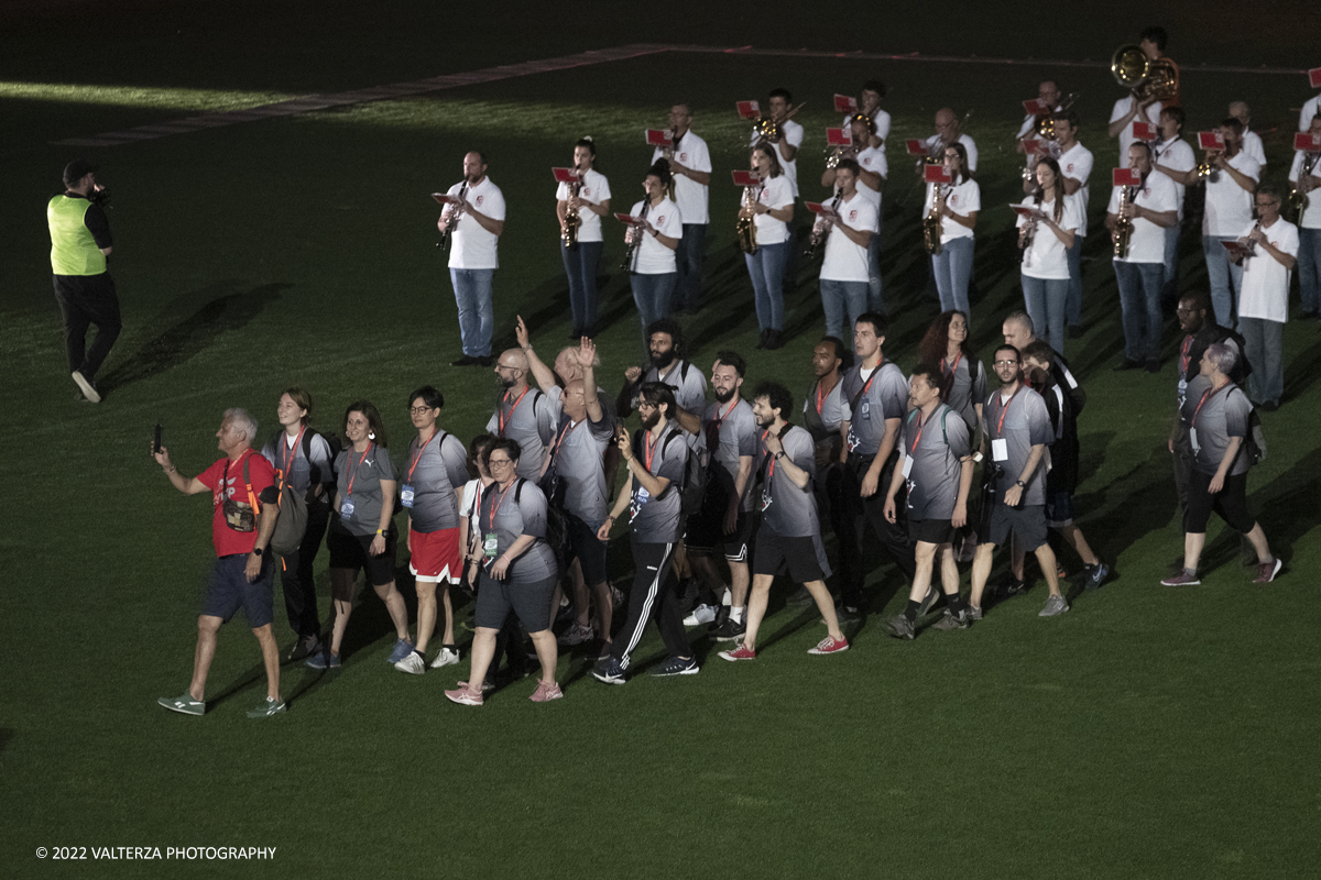 _DSF6096.jpg - 5/06/2022. Torino. Si sono aperti ufficialmente i XXXVII Giochi Nazionali Estivi Special Olympics di Torino 2022, la piÃ¹ grande manifestazione sportiva dedicata a persone con disabilitÃ  intellettive mai realizzata in Italia con 3000 atleti e 20 discipline sportive. Nella foto sfilata delle varie delegazioni di atleti