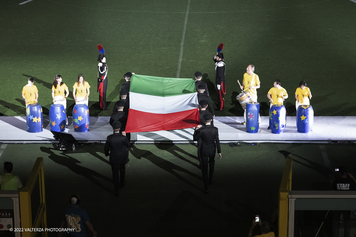 _DSF6730.jpg - 5/06/2022. Torino. Si sono aperti ufficialmente i XXXVII Giochi Nazionali Estivi Special Olympics di Torino 2022, la piÃ¹ grande manifestazione sportiva dedicata a persone con disabilitÃ  intellettive mai realizzata in Italia con 3000 atleti e 20 discipline sportive. Nella foto un momento della cerimonia dell'alzabandiera