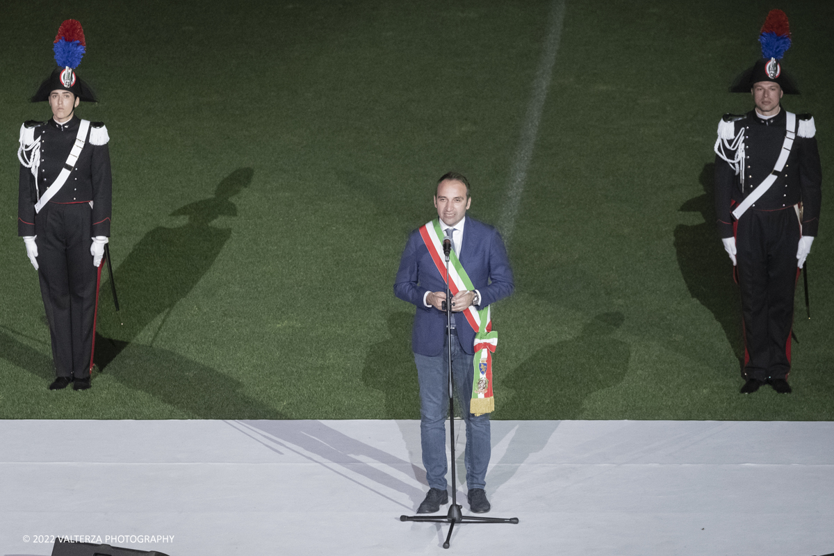 _DSF7367.jpg - 5/06/2022. Torino. Si sono aperti ufficialmente i XXXVII Giochi Nazionali Estivi Special Olympics di Torino 2022, la piÃ¹ grande manifestazione sportiva dedicata a persone con disabilitÃ  intellettive mai realizzata in Italia con 3000 atleti e 20 discipline sportive. Nella foto il sindaco Stefano Lo Russo dichiara ufficialmente aperti i giochi