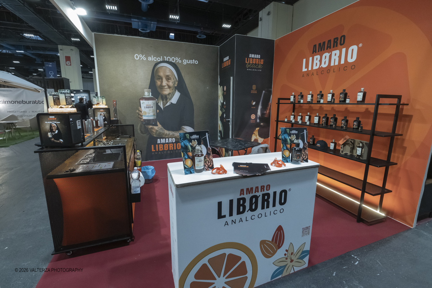 _DSF6166.jpg - 15/03/2026. Torino. Nel Padiglione 3 del Lingotto Fiere di Torino si svolge la terza edizione di Horeca Expoforum. Con oltre 300 brand italiani e internazionali presenti e circa 100 eventi in tre giorni, Horeca Expoforum si conferma piattaforma di riferimento per ristorazione, hotellerie e food service, punto di incontro fra innovazione, formazione e networking. Al centro dellâ€™inaugurazione il tema dello spreco alimentare. Nella foto Stand Amaro Liborio