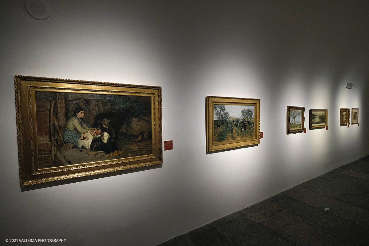 _DSF8790.jpg - 23/02/2021. Bard (Aosta). Il Forte di Bard apre la sua stagione artistica con una grande mostra sui Macchiaioli comprendente 80 opere. Nella foto un allestimento della mostra