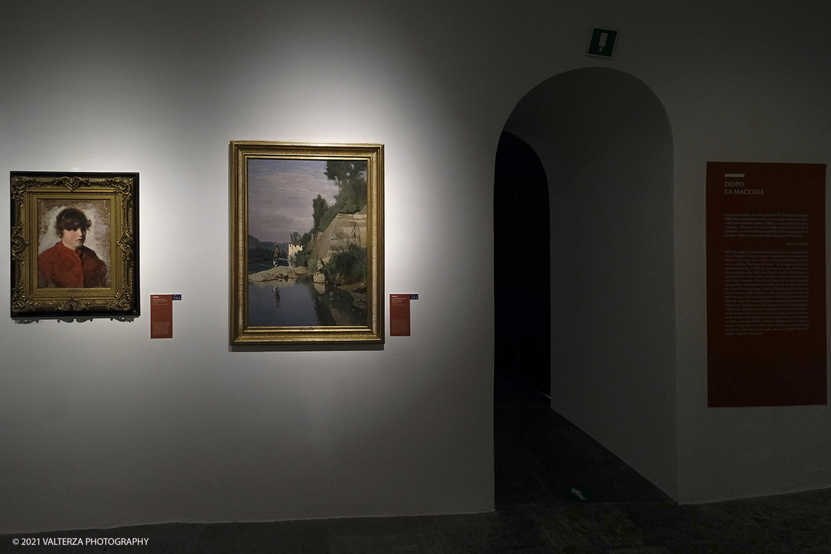 _DSF8794.jpg - 23/02/2021. Bard (Aosta). Il Forte di Bard apre la sua stagione artistica con una grande mostra sui Macchiaioli comprendente 80 opere. Nella foto un allestimento della mostra