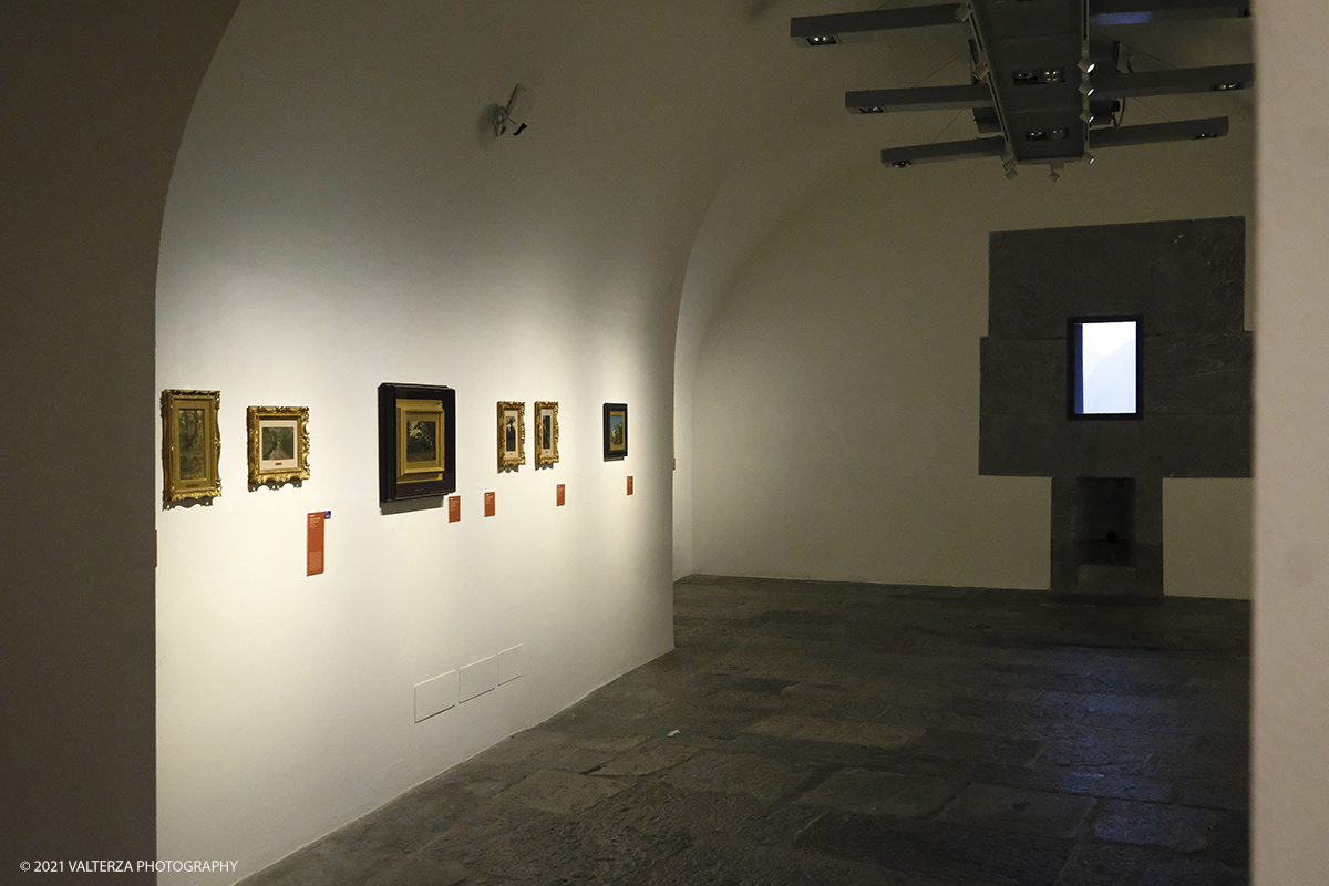 _DSF8967.jpg - 23/02/2021. Bard (Aosta). Il Forte di Bard apre la sua stagione artistica con una grande mostra sui Macchiaioli comprendente 80 opere. Nella foto un allestimento della mostra