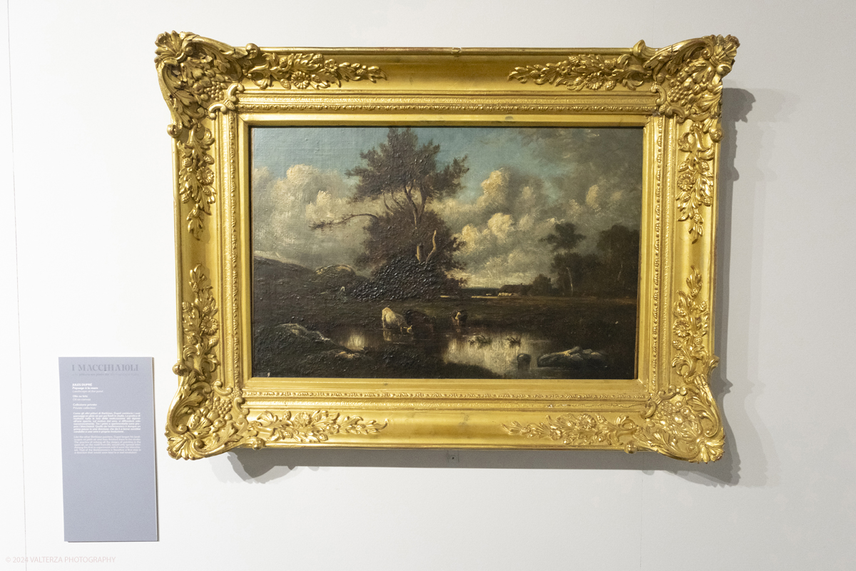 _DSF4210.jpg - 02/02/2024. Torino. I Macchiaioli e la pittura en plein air tra Francia e Italia, al Mastio della Cittadella fino al 1Â° aprile 2024 la mostra con 90 dipinti di 30 artisti. Nella foto Jules DuprÃ©, Paysage Ã  la mare