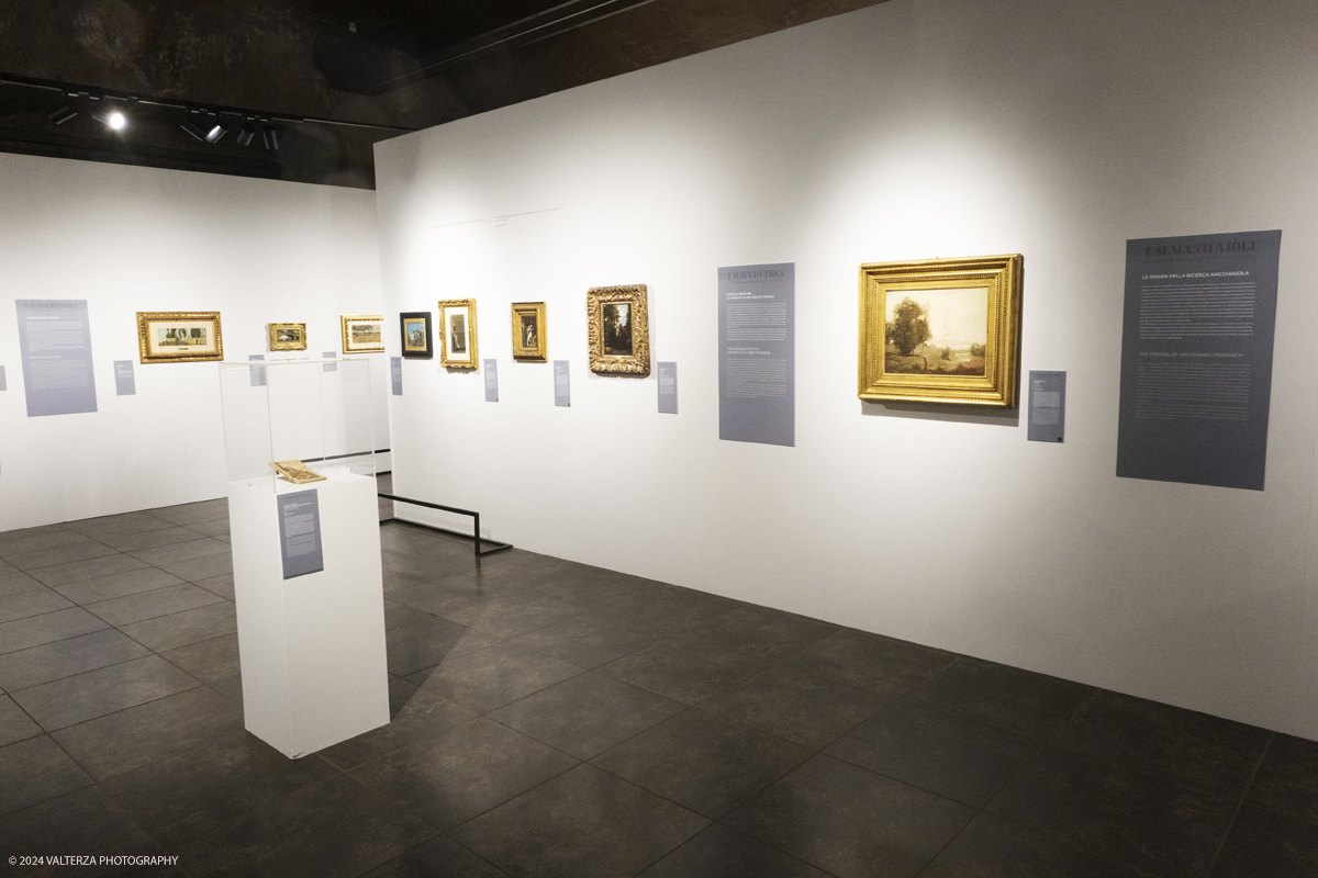 _DSF4255.jpg - 02/02/2024. Torino. I Macchiaioli e la pittura en plein air tra Francia e Italia, al Mastio della Cittadella fino al 1Â° aprile 2024 la mostra con 90 dipinti di 30 artisti. Nella foto parte dell'allestimento della mostra