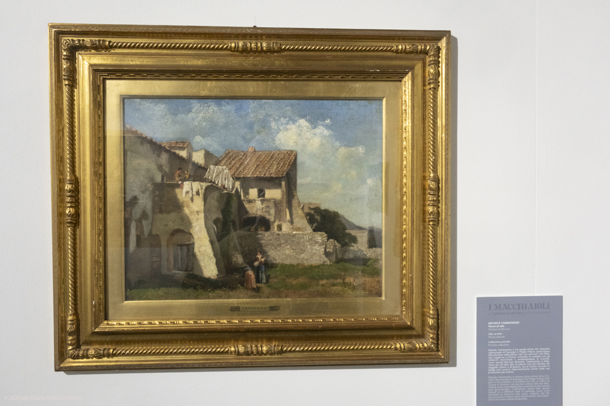 _DSF4399.jpg - 02/02/2024. Torino. I Macchiaioli e la pittura en plein air tra Francia e Italia, al Mastio della Cittadella fino al 1Â° aprile 2024 la mostra con 90 dipinti di 30 artisti. Nella foto Michele Cammarano, Panni al sole