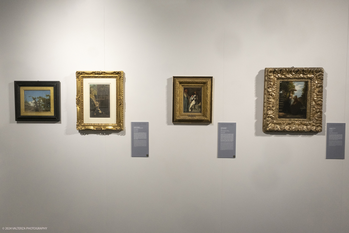 _DSF4402.jpg - 02/02/2024. Torino. I Macchiaioli e la pittura en plein air tra Francia e Italia, al Mastio della Cittadella fino al 1Â° aprile 2024 la mostra con 90 dipinti di 30 artisti. Nella foto parte dell'allestimento della mostra