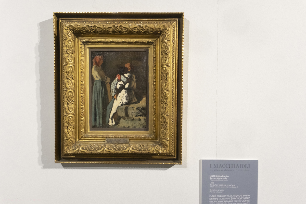 _DSF4408.jpg - 02/02/2024. Torino. I Macchiaioli e la pittura en plein air tra Francia e Italia, al Mastio della Cittadella fino al 1Â° aprile 2024 la mostra con 90 dipinti di 30 artisti. Nella foto Vincenzo Cabiamca, Donne a Montemurlo