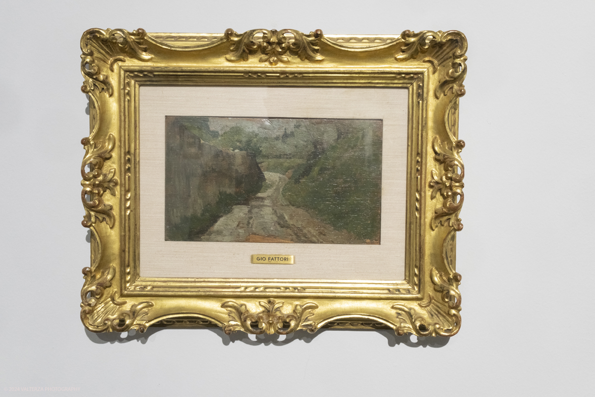 _DSF4460.jpg - 02/02/2024. Torino. I Macchiaioli e la pittura en plein air tra Francia e Italia, al Mastio della Cittadella fino al 1Â° aprile 2024 la mostra con 90 dipinti di 30 artisti. Nella foto Giovanni Fattori, strada solitaria