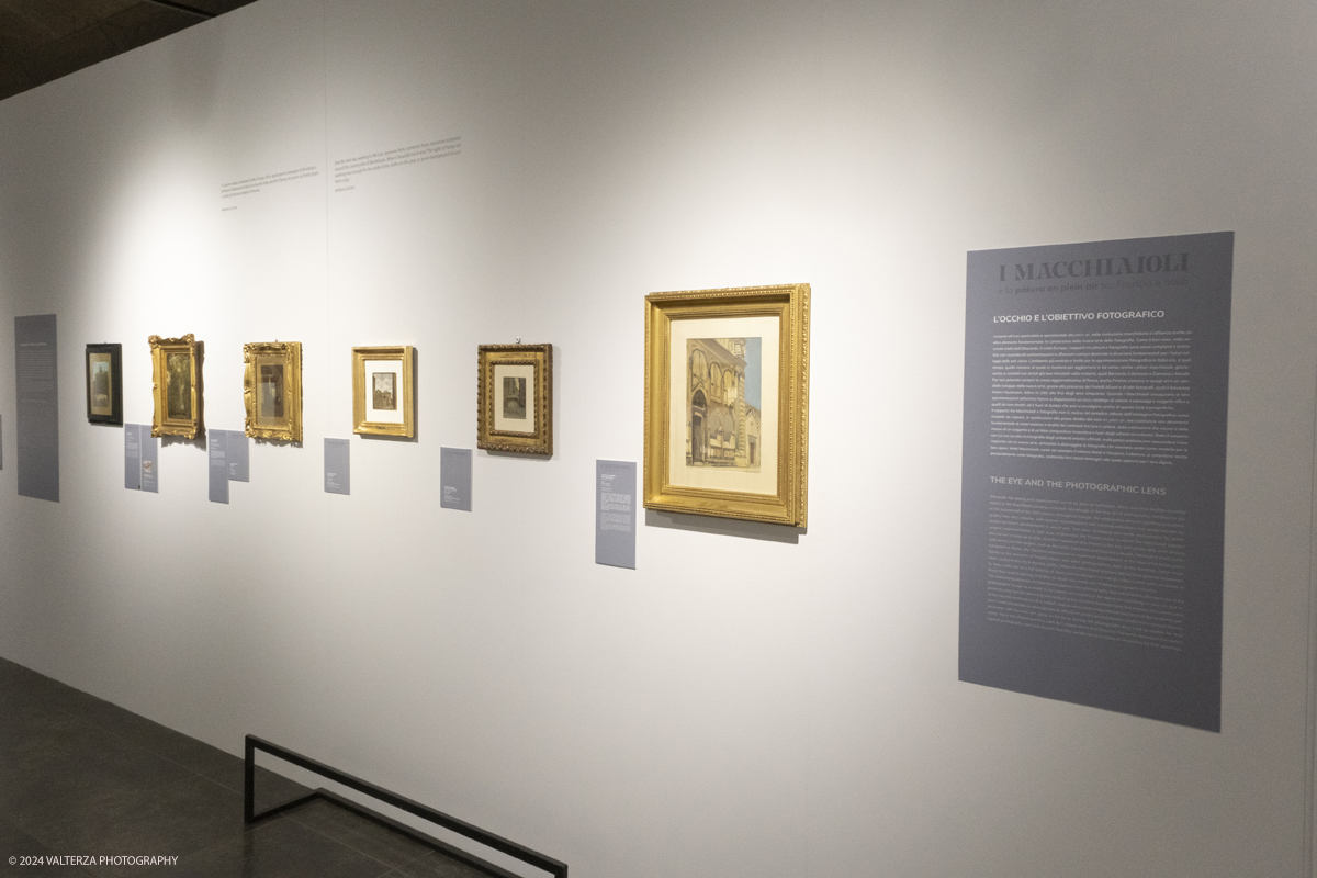 _DSF4497.jpg - 02/02/2024. Torino. I Macchiaioli e la pittura en plein air tra Francia e Italia, al Mastio della Cittadella fino al 1Â° aprile 2024 la mostra con 90 dipinti di 30 artisti. Nella foto parte dell'allestimento