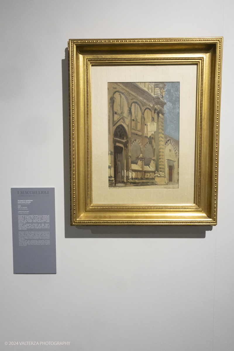 _DSF4502.jpg - 02/02/2024. Torino. I Macchiaioli e la pittura en plein air tra Francia e Italia, al Mastio della Cittadella fino al 1Â° aprile 2024 la mostra con 90 dipinti di 30 artisti. Nella foto Telemaco Signorini, Santa Maria Novella
