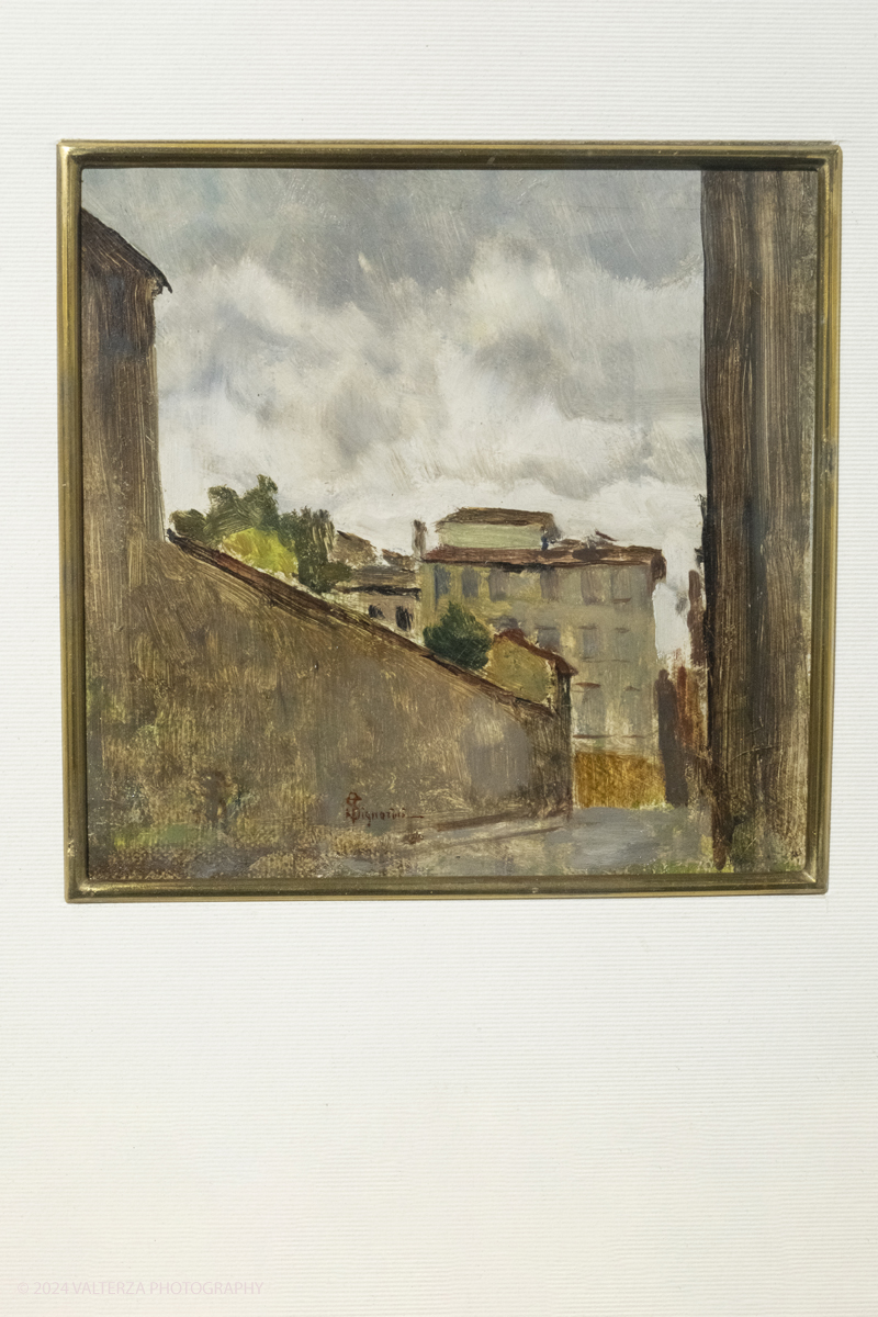 _DSF4511.jpg - 02/02/2024. Torino. I Macchiaioli e la pittura en plein air tra Francia e Italia, al Mastio della Cittadella fino al 1Â° aprile 2024 la mostra con 90 dipinti di 30 artisti. Nella foto Telemaco Signorini, vicolo a Firenze