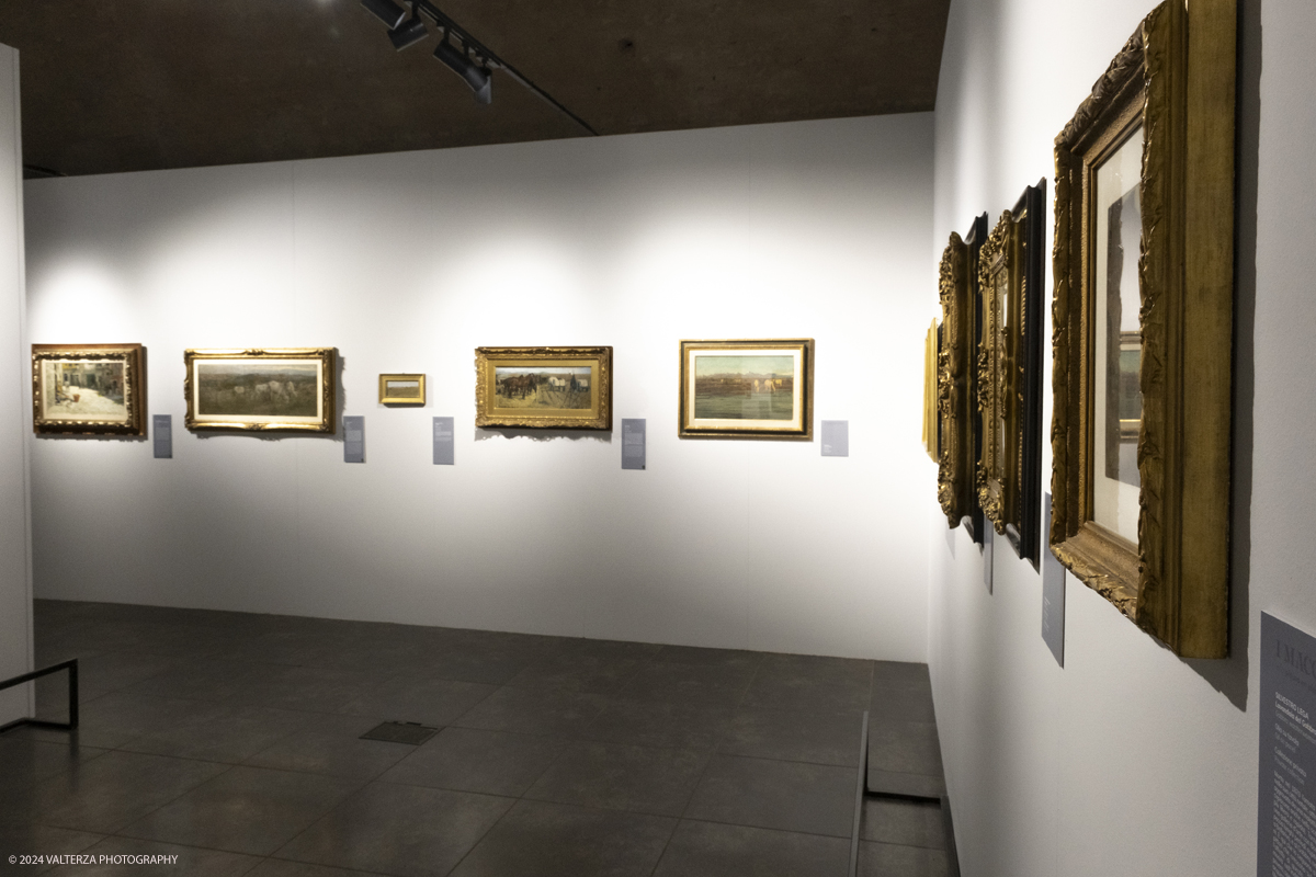 _DSF4662.jpg - 02/02/2024. Torino. I Macchiaioli e la pittura en plein air tra Francia e Italia, al Mastio della Cittadella fino al 1Â° aprile 2024 la mostra con 90 dipinti di 30 artisti. Nella foto parte dell'allestimento della mostra
