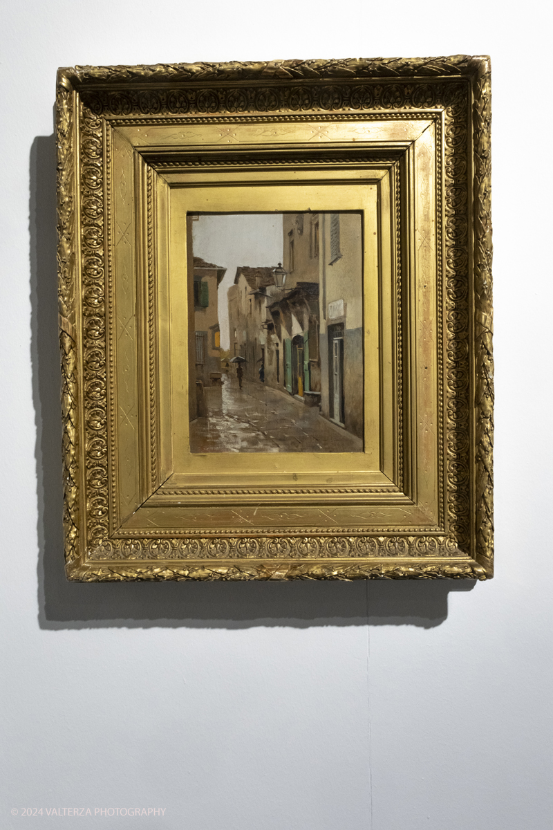 _DSF4694.jpg - 02/02/2024. Torino. I Macchiaioli e la pittura en plein air tra Francia e Italia, al Mastio della Cittadella fino al 1Â° aprile 2024 la mostra con 90 dipinti di 30 artisti. Nella foto Telemaco Signorini, Pioggia a Settignano