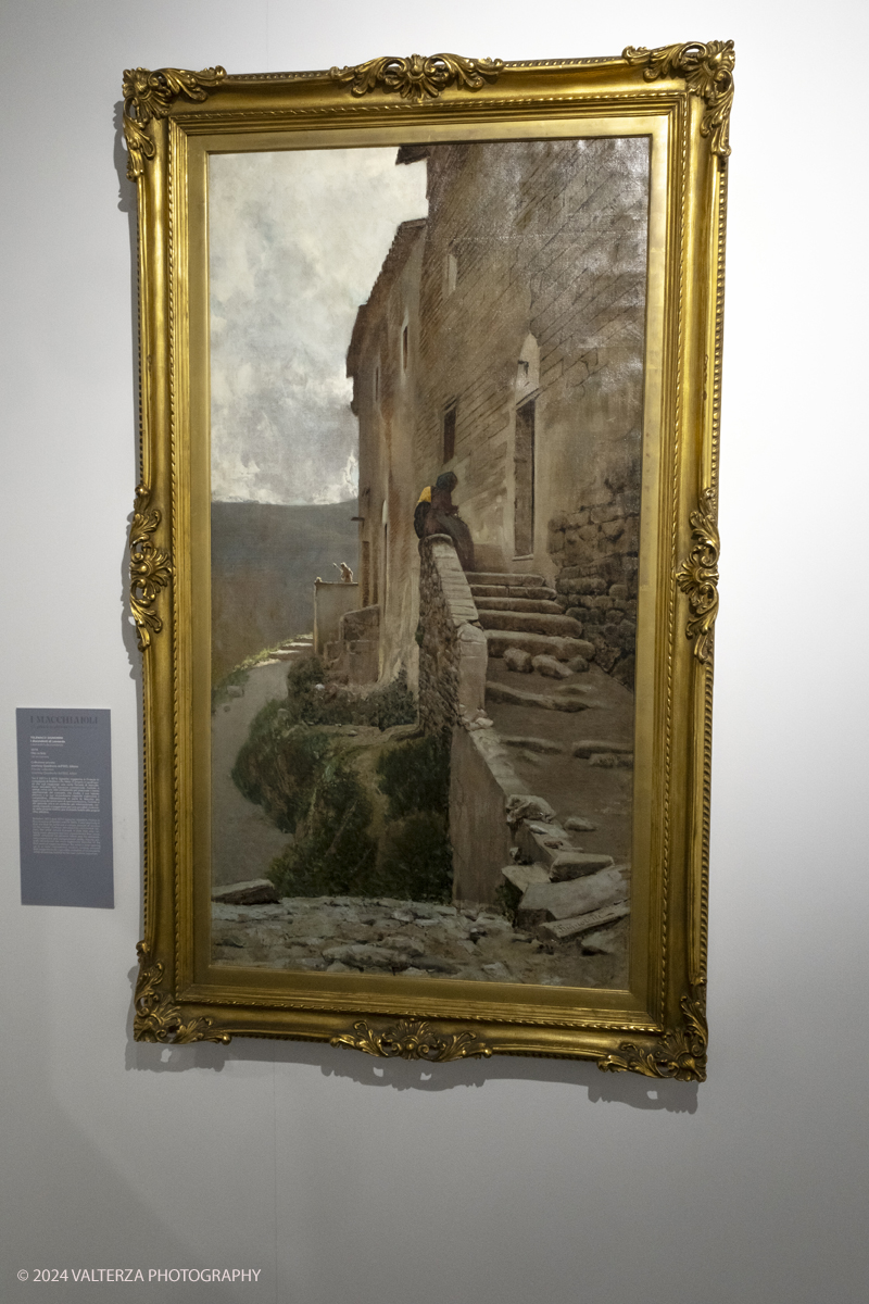 _DSF4702.jpg - 02/02/2024. Torino. I Macchiaioli e la pittura en plein air tra Francia e Italia, al Mastio della Cittadella fino al 1Â° aprile 2024 la mostra con 90 dipinti di 30 artisti. Nella foto Telemaco Signorini, I discendenti di Leonardo