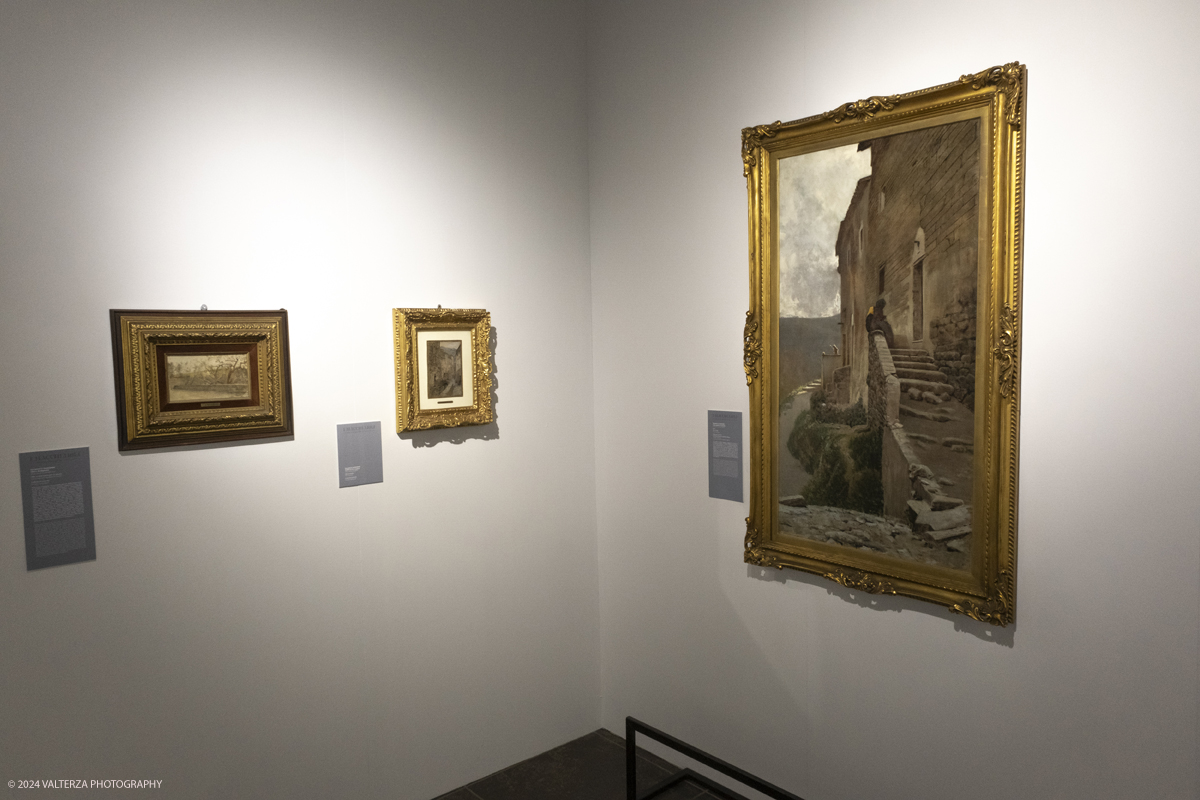 _DSF4724.jpg - 02/02/2024. Torino. I Macchiaioli e la pittura en plein air tra Francia e Italia, al Mastio della Cittadella fino al 1Â° aprile 2024 la mostra con 90 dipinti di 30 artisti. Nella foto parte dell'allestimento