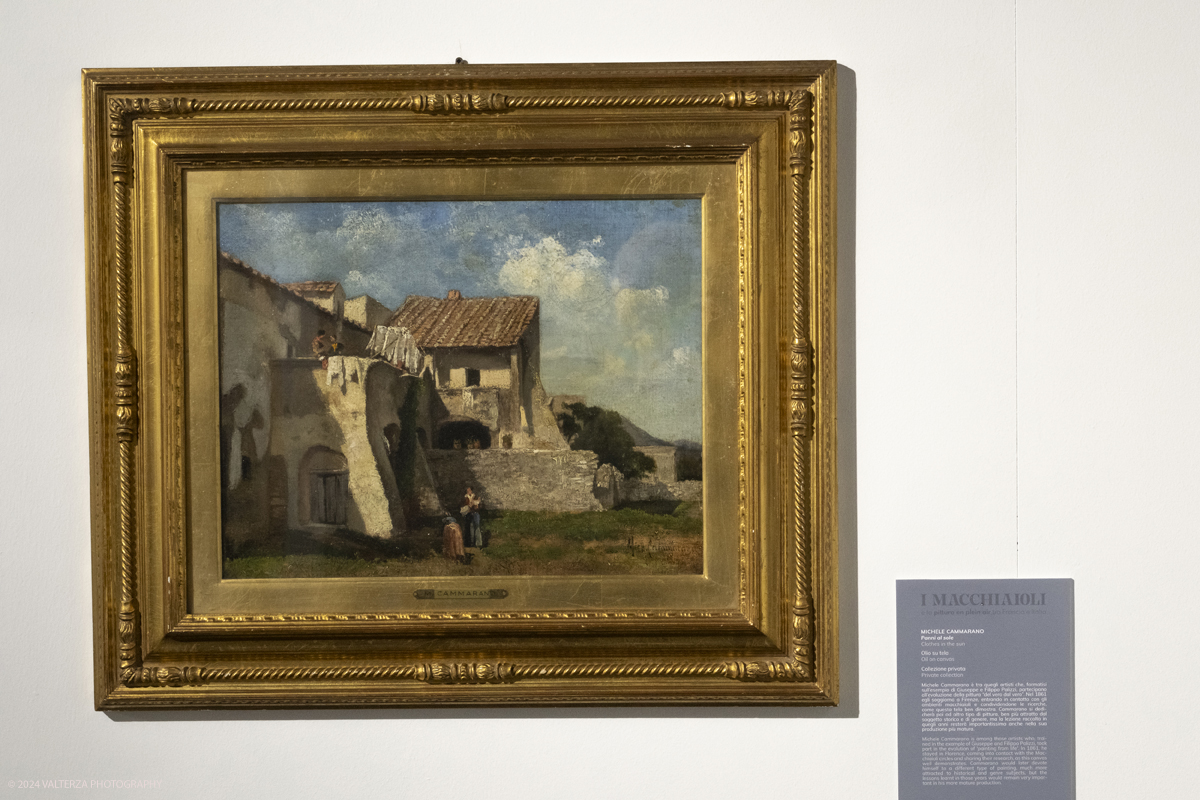 _DSF4987.jpg - 02/02/2024. Torino. I Macchiaioli e la pittura en plein air tra Francia e Italia, al Mastio della Cittadella fino al 1Â° aprile 2024 la mostra con 90 dipinti di 30 artisti. Nella foto Michele Cammarano, Panni al sole