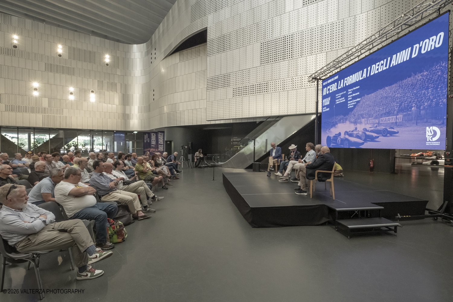 _DSF7723.jpg - 17/06/2026. Torino.. MAUTO Talk  / IO Câ€™ERO.LA FORMULA 1 DEGLI ANNI Dâ€™ORO.Voci e testimonianze dirette della grande stagione della Formula 1 tra gli anni Sessanta, Settanta e Ottanta. I testimoni del tempo: Carlo Cavicchi curatore della mostra conduttore del Talk, Arturo Merzario Pilota, Thierry Boutsen pilota, Gianni Cancellieri giornalista e scrittore, Mario Donnini Curatore
