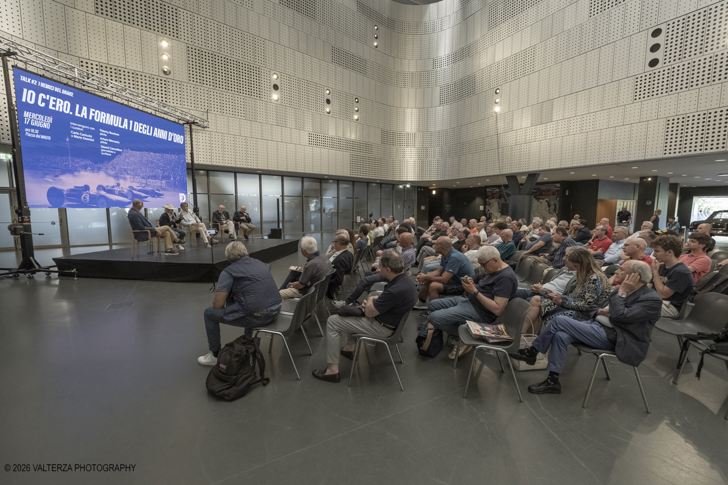 _DSF7728.jpg - 17/06/2026. Torino.. MAUTO Talk  / IO Câ€™ERO.LA FORMULA 1 DEGLI ANNI Dâ€™ORO.Voci e testimonianze dirette della grande stagione della Formula 1 tra gli anni Sessanta, Settanta e Ottanta. I testimoni del tempo: Carlo Cavicchi curatore della mostra conduttore del Talk, Arturo Merzario Pilota, Thierry Boutsen pilota, Gianni Cancellieri giornalista e scrittore, Mario Donnini Curatore