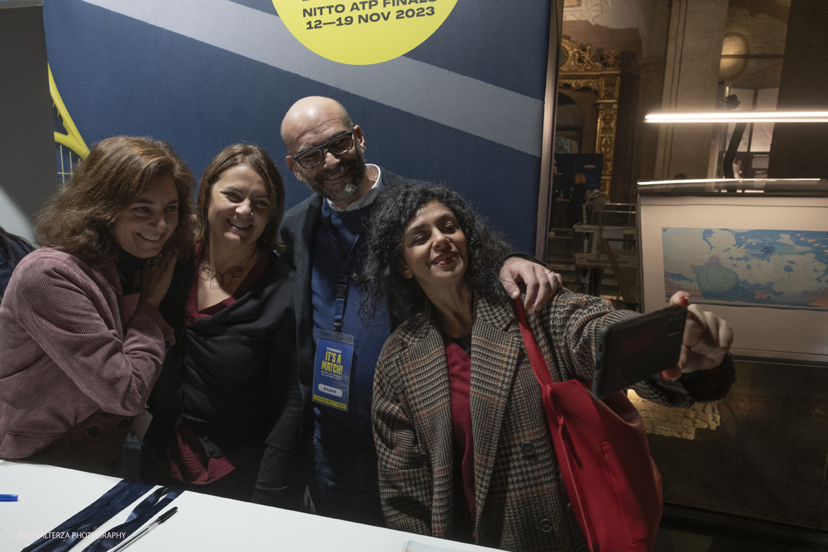 _DSF4797.jpg - 10/11/2023. Torino. Con il taglio del nastro alla presenza delle autoritÃ , oggi in piazza Castello sono stati ufficialmente inaugurati gli spazi di Casa Tennis, Casa Gusto e Casa Media. Nella foto interno di Casa Media