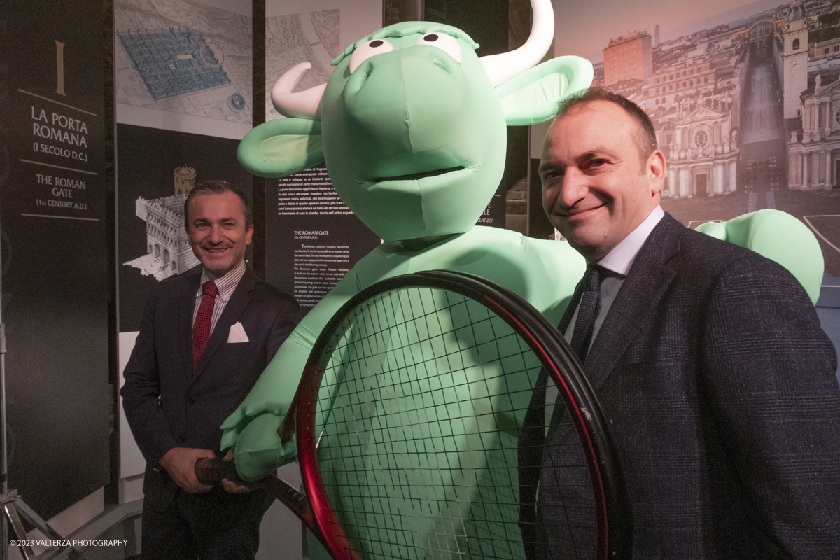 _DSF5081.jpg - 10/11/2023. Torino. Con il taglio del nastro alla presenza delle autoritÃ , oggi in piazza Castello sono stati ufficialmente inaugurati gli spazi di Casa Tennis, Casa Gusto e Casa Media. Nella foto il Sindaco Stefano Lo Russo all'inaugurazione di Casa Media