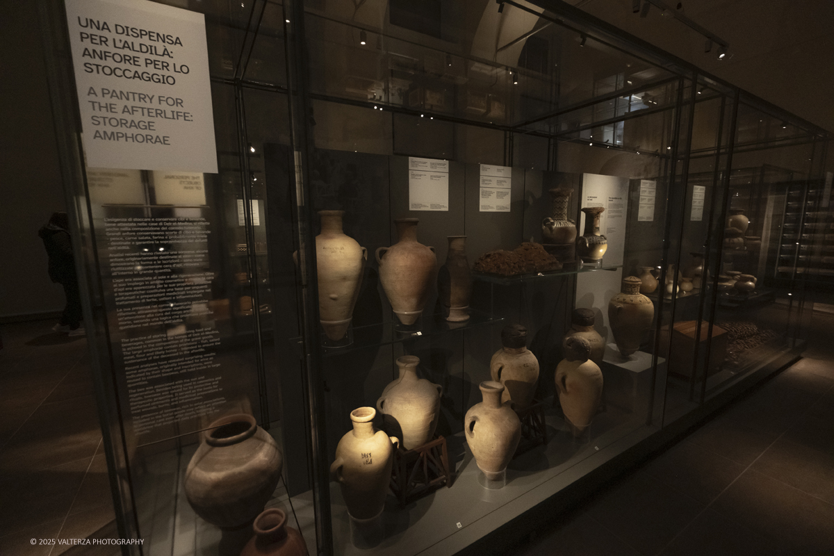 _DSF2903.jpg - 04/12/2025. Torino. Il riallestimento della Sala 7 del Museo Egizio di Torino, dedicata al corredo funerario di Kha e Merit, Ã¨ stato inaugurato il 4 dicembre 2025. I lavori di aggiornamento erano iniziati il 7 ottobre 2025. Nella foto "una dispensa per l'aldilÃ " Anfore di stoccaggio