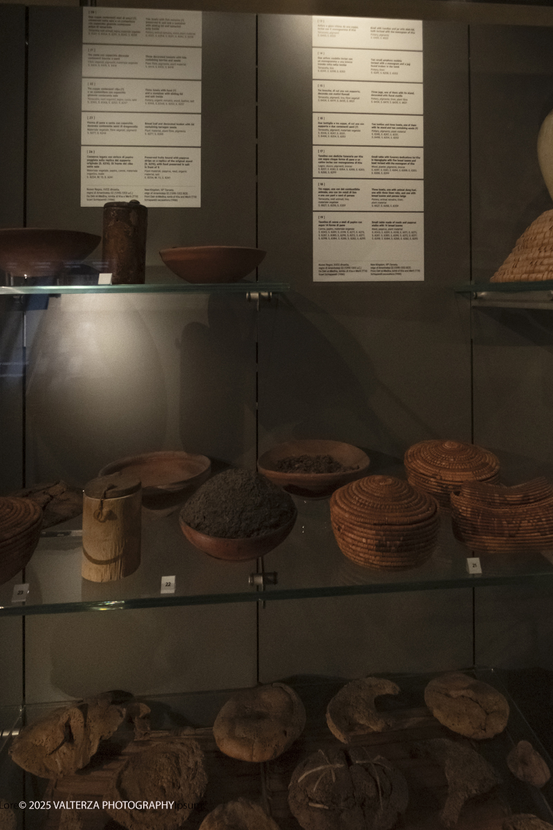 _DSF2952.jpg - 04/12/2025. Torino. Il riallestimento della Sala 7 del Museo Egizio di Torino, dedicata al corredo funerario di Kha e Merit, Ã¨ stato inaugurato il 4 dicembre 2025. I lavori di aggiornamento erano iniziati il 7 ottobre 2025. Nella foto nella camera funeraria sono stati ritrovati numerosi tavolini in legno e canna ricolmi di cibo e bevande,