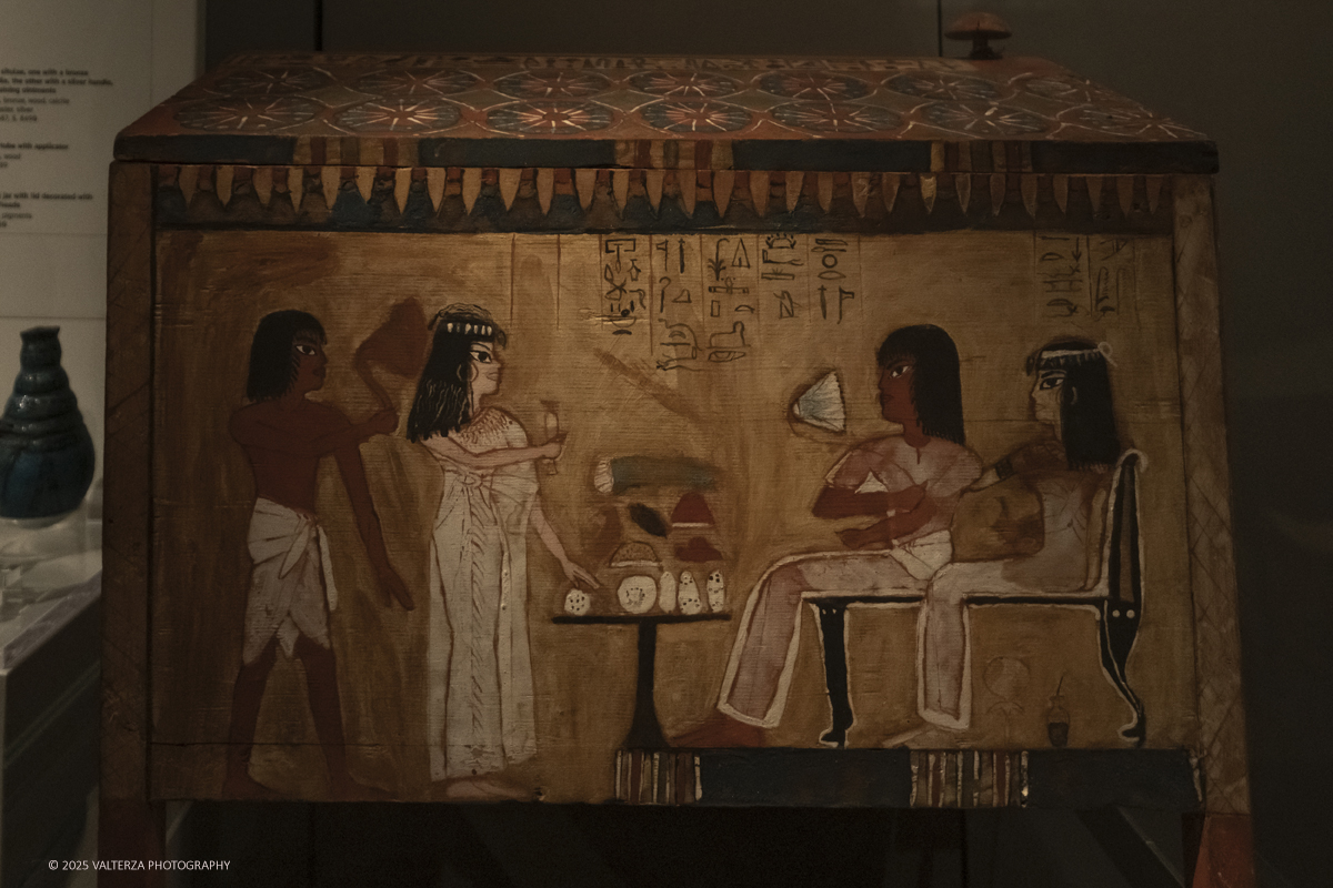 _DSF2960.jpg - 04/12/2025. Torino. Il riallestimento della Sala 7 del Museo Egizio di Torino, dedicata al corredo funerario di Kha e Merit, Ã¨ stato inaugurato il 4 dicembre 2025. I lavori di aggiornamento erano iniziati il 7 ottobre 2025. Nella foto i cofanetti dipinti