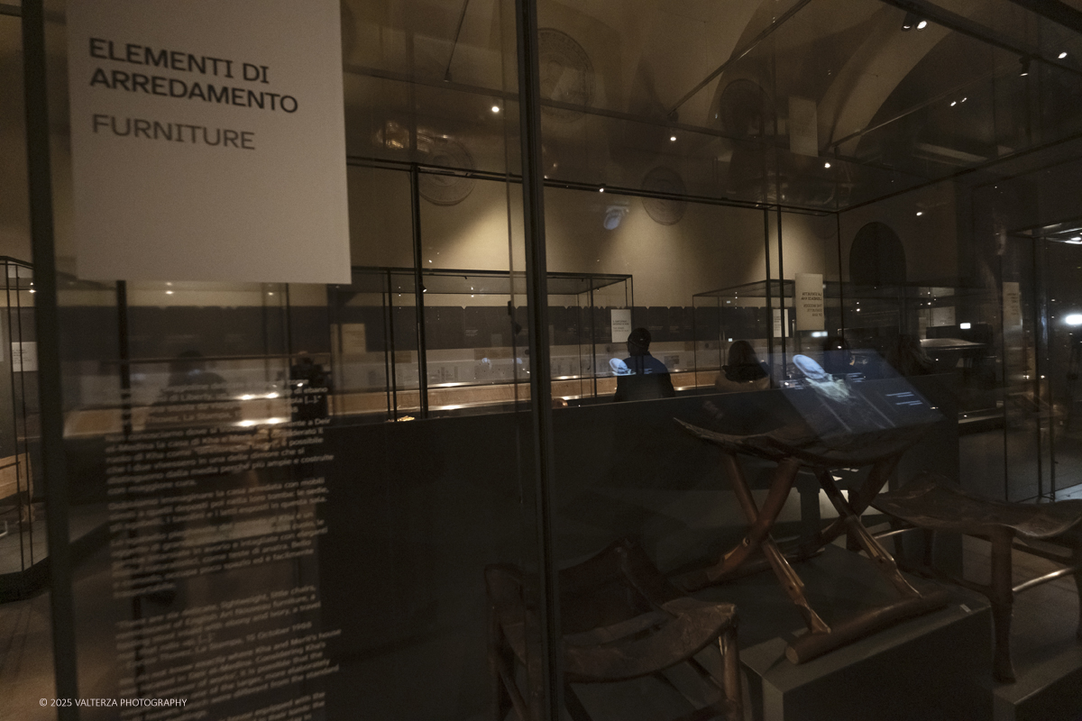_DSF3081.jpg - 04/12/2025. Torino. Il riallestimento della Sala 7 del Museo Egizio di Torino, dedicata al corredo funerario di Kha e Merit, Ã¨ stato inaugurato il 4 dicembre 2025. I lavori di aggiornamento erano iniziati il 7 ottobre 2025. Nella foto elementi di arregamento