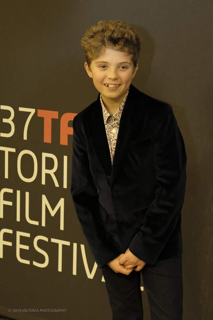 _DSF6389.jpg - 22/11/2019.Torino. Al via la 37ma edizione del Tff con un programma dedicato soprattutto all'horror. Nella foto Il bambino Roman Griffin Davis protagonista del film di apertura Jojo Rabbitt