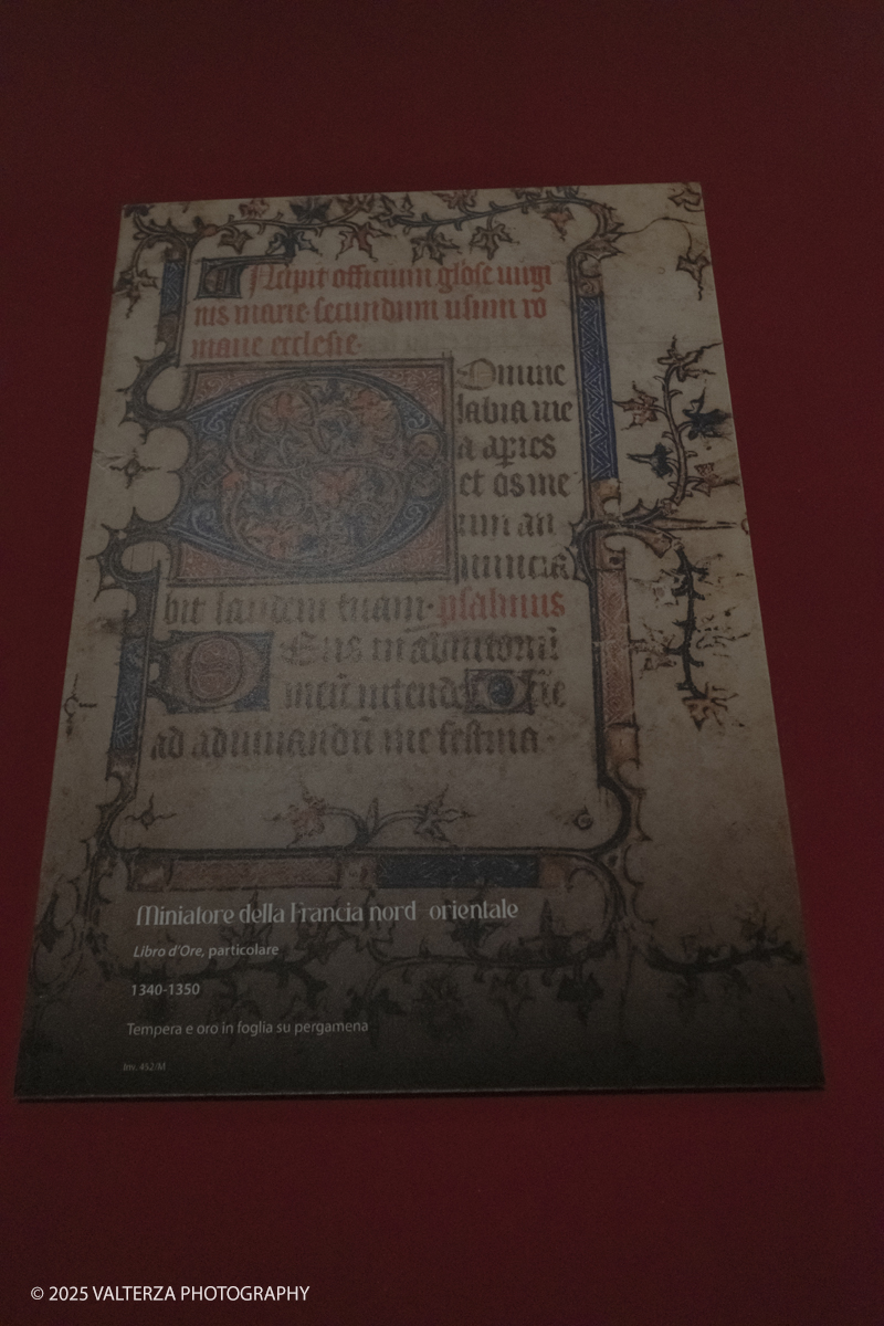 _DSF7860.jpg - 22/05(2025. Torino. JAN VAN EYCK E LE MINIATURE RIVELATE  50 capolavori dalla raccolta di manoscritti di Palazzo Madama. Nella foto opera di miniatore della fFancia Orientale, Libro d'ore, particolare, 1340-1350